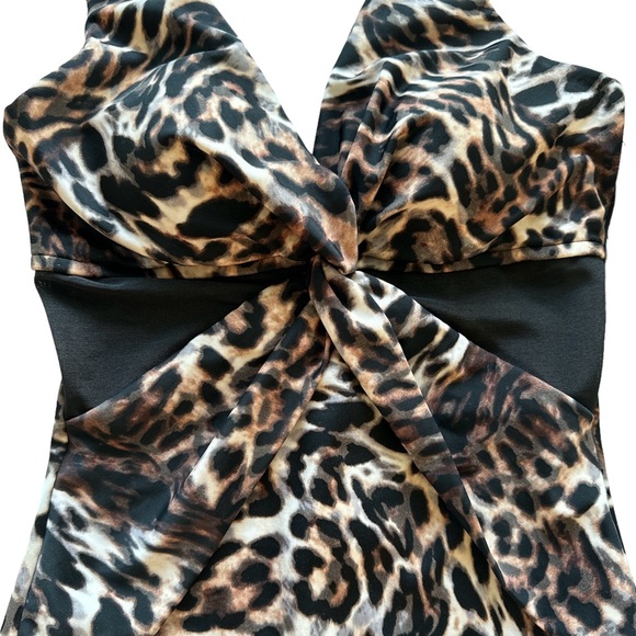 MIRACLE-SUIT BROWN ANIMAL PRINT SWIMSUIT - Picture 4 of 4